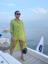 Load image into Gallery viewer, The Lime Green Button Hole Shirt/Dress
